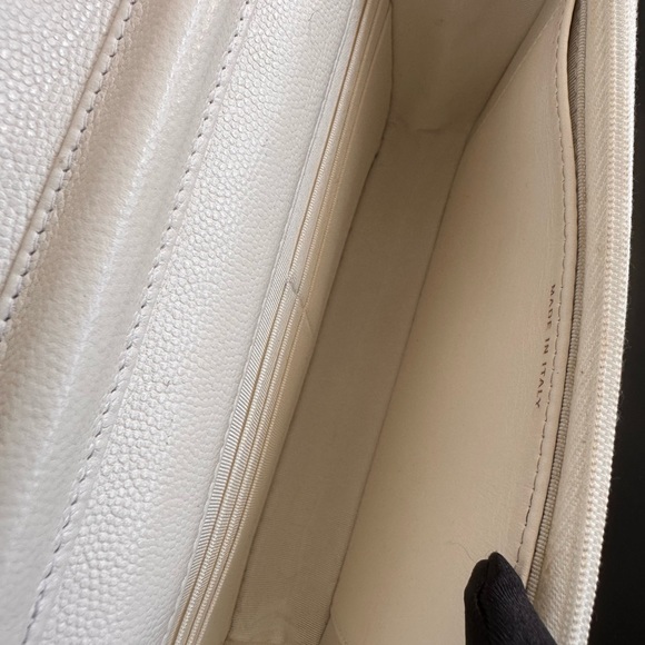 Chanel Caviar Quilted Wallet On Chain WOC White - Picture 11 of 16